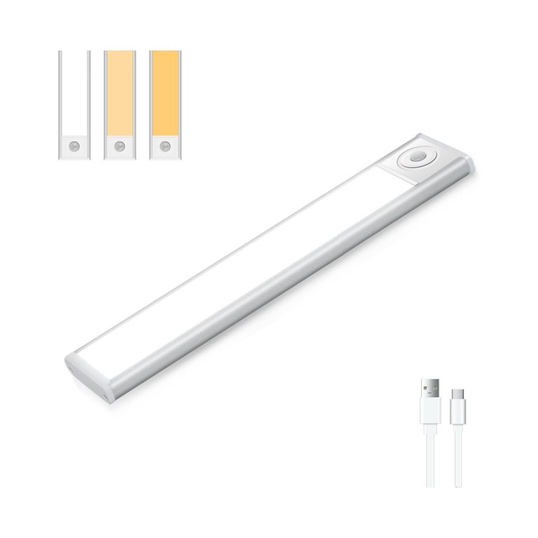 【20%OFF+50%OFF】【792円】 Chuqisheji USB充電式 3色調整可能 マグネット 人感・明暗センサーライト 30cm