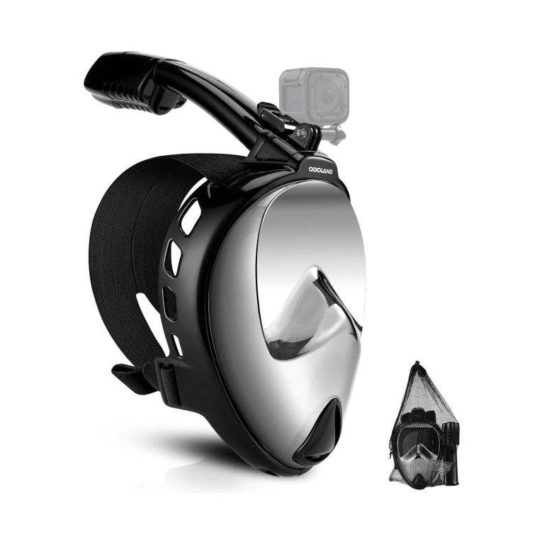 【50%OFF】【1,849円】 Odoland フルフェイス型 180度超広角 GoPro取付可能 ダイビングマスク 【送料無料】