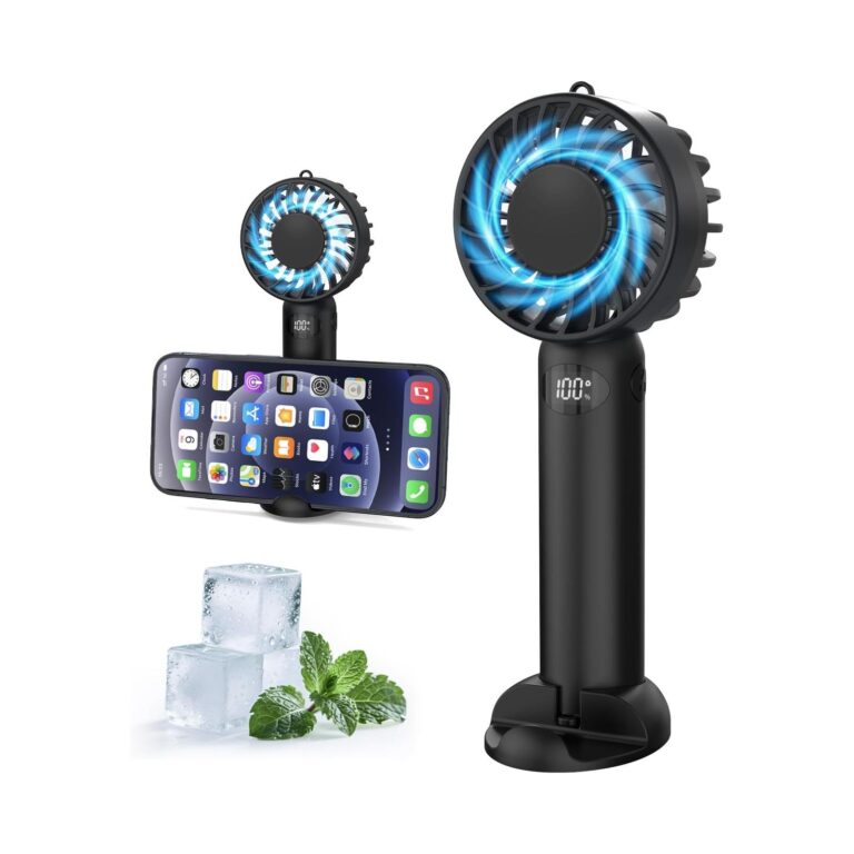 【60%OFF】【399円】 KTEBO USB充電式 ツインターボ 省エネ駆動 デジタルディスプレイ スマホホルダー付き 強力ハンディファン