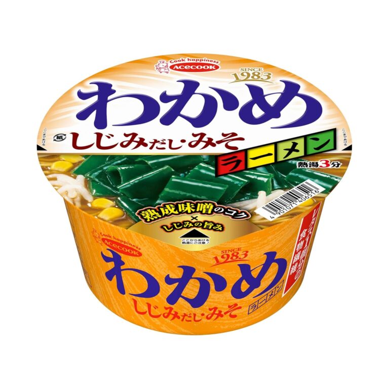 【50%OFF】【1,391円】 エースコック わかめラーメン しじみだし・みそ 92g×12個