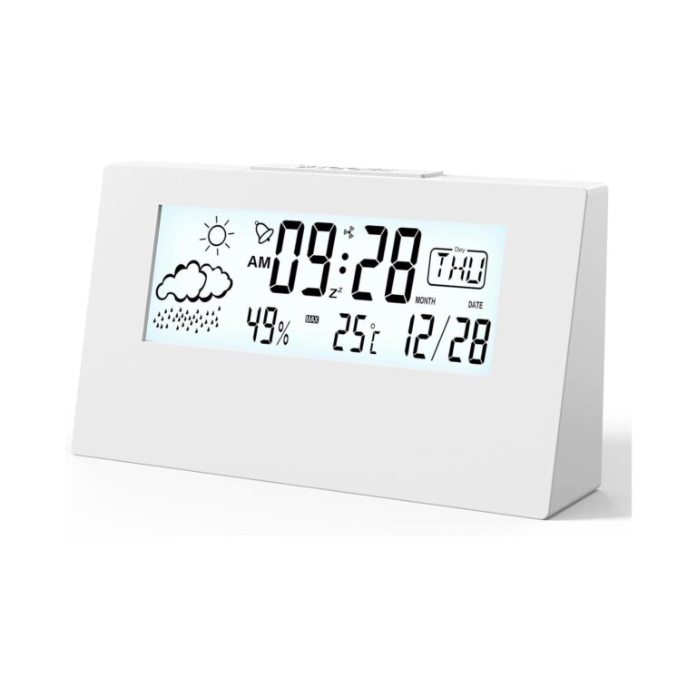 【プライムデー】【75%OFF+ポイント24%】【実質91円】 Parhatstor 天気・温湿度表示 目覚まし時計