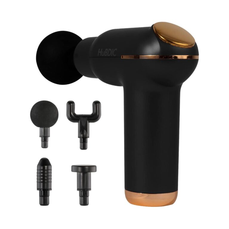 【10%OFF+50%OFF】【1,308円】 Hubdic 5段階温熱 強力振動 4種アタッチメント付 筋膜リリースガン