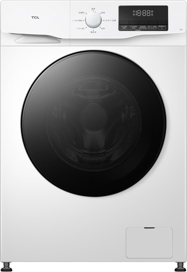 【プライムデー先行セール】【47,800円】 TCL 超薄型 節水型 洗濯6kg 左開き スチームウォシュ シワ伸ばし ドラム式洗濯機 【送料無料】