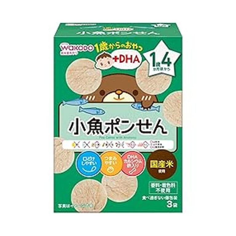 【48%OFF】【549円】 和光堂 1歳からのおやつ+DHA 小魚ポンせん DHA・Ca配合×6個