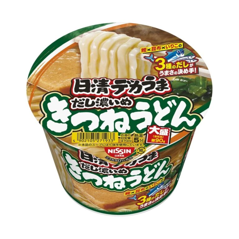 【タイムセール】【1,241円】 日清デカうま きつねうどん だし濃いめ 106g×12個