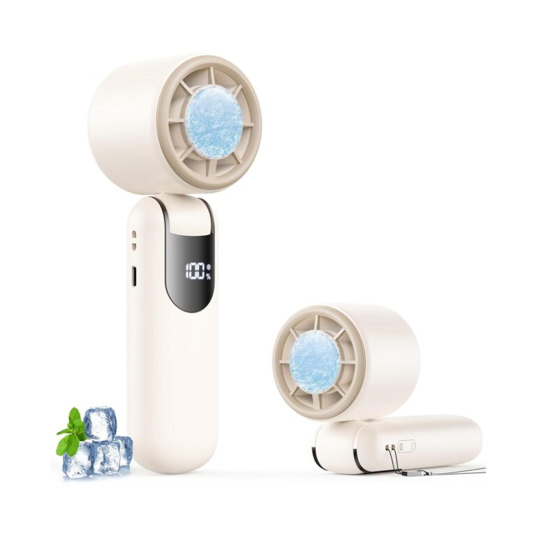 【-92%OFF】Fekmia USB充電式 冷感プレート付き 5000mAh ハンディファン 【送料無料】