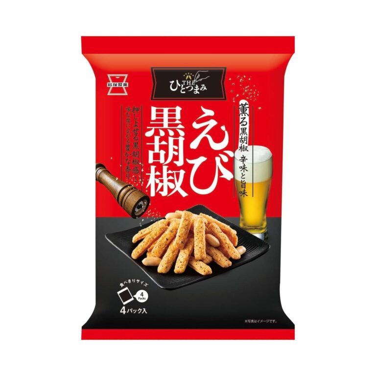 【47%OFF】【127円】 岩塚製菓 THEひとつまみ えび黒胡椒 80g