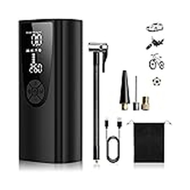 【28%OFF+15%OFF】【1,359円】 Aumotop 充電式 8000mAh 圧力150PSI LEDライト付き ポータブル 電動空気入れ