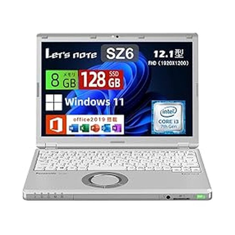 【64%OFF】【整備済み品】【14,310円】 Panasonic 超軽量ノートパソコン Let’s note CF-SZ6 12.1インチ(FHD) 第7世代 Intel Core i3-7100U＠2.4GHz メモリ8GB SSD128GB Win11 MS Office2019搭載 【送料無料】