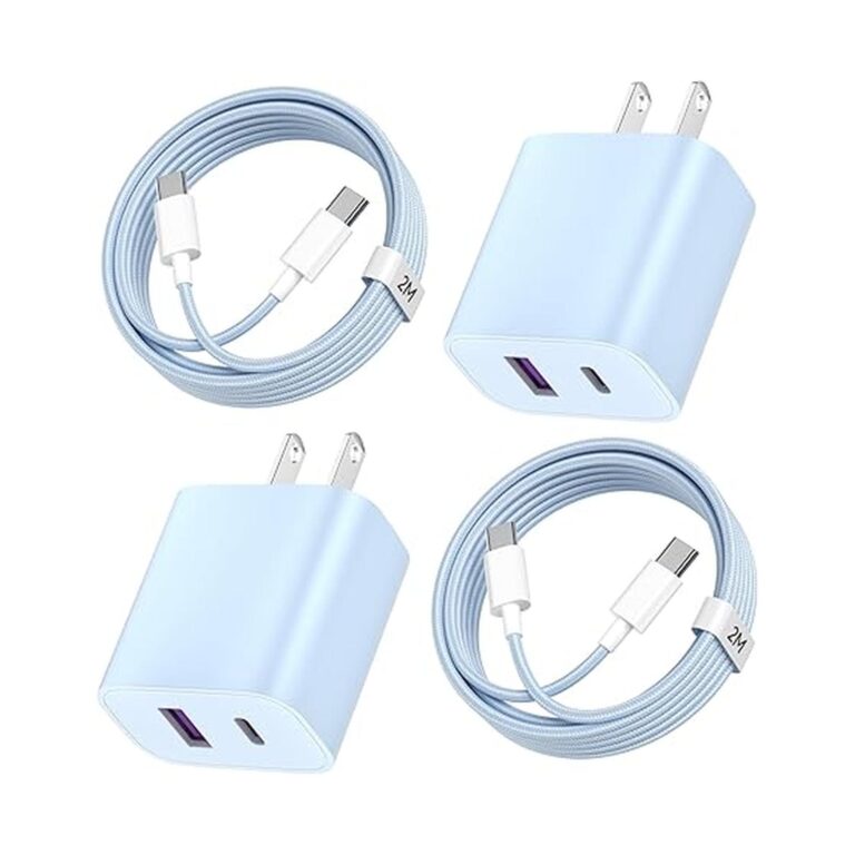 【値下げ】【36%OFF+50%OFF】【799円】 Kndaa 20W USB-C+USB-A 2ポート急速充電器 + 2m USB-C TO Cケーブル 各2個セット