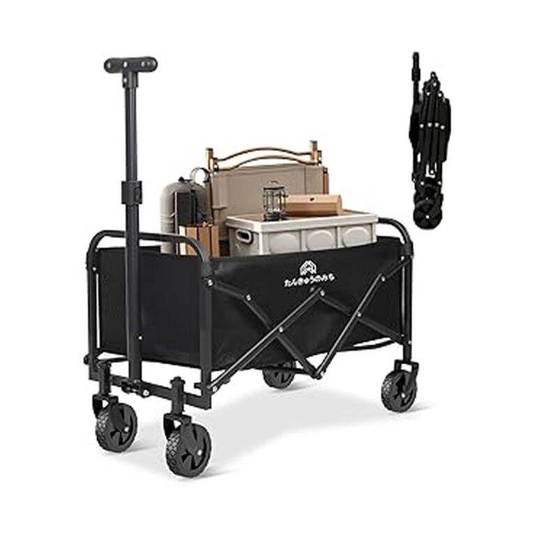 【タイムセール】【2,980円】 たんきゅうのみち 大容量40L 耐荷重60kg 折りたたみ ワンタッチ展開&自立収納 アウトドアキャリーワゴン