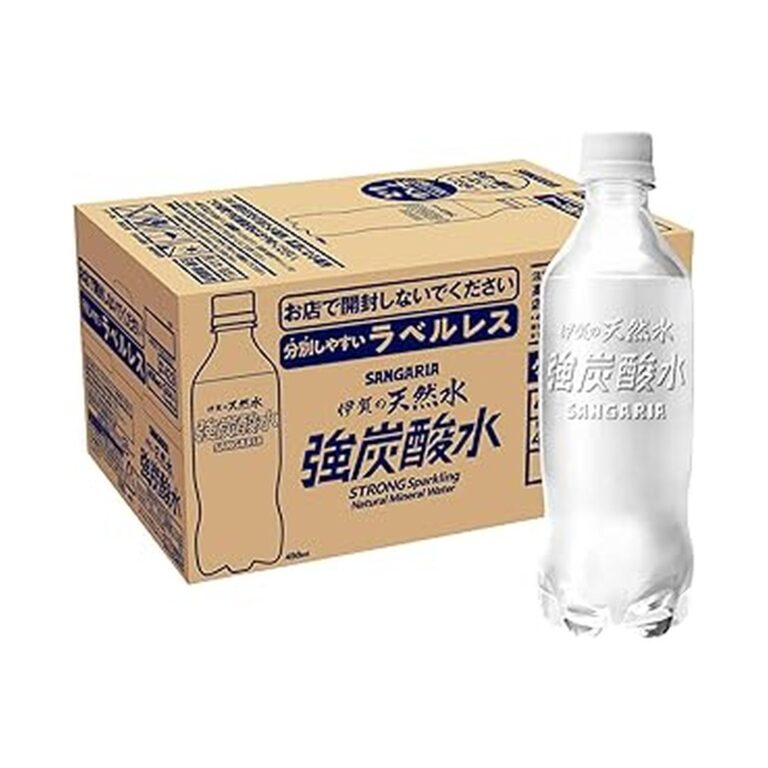 【値下げ】【1,136円（定期便1,079円）】 サンガリア 伊賀の天然水 強炭酸水 ラベルレス 450ml×24本